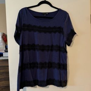 Ryan Wythe Top in Blue/Black, size 1X